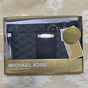 Michael Kors Gray and Black Belt Bag